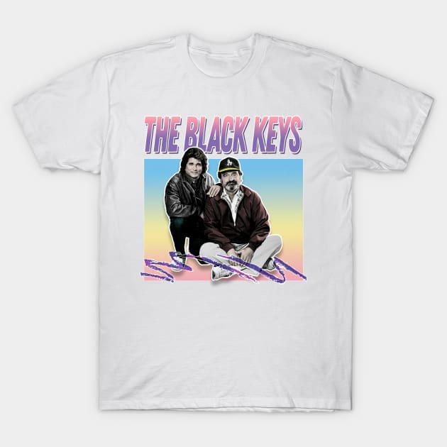 The Black Keys / Retro Style Aesthetic Meme Parody Design T-Shirt by DankFutura